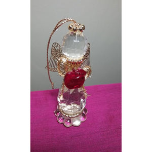 Vintage 1995 Teacher Angel Ornament by Roman Clear Plastic